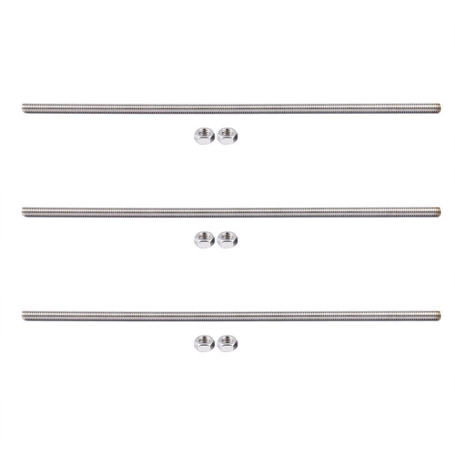 3X 320mm X M8 Edelstahl Gewinde Stabstahl Stange Silber Toenung