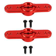 2X Metall 15T Servo Horn 15 Zahnlenkung Servo Arm für 1/5 RC Kletter Auto Benzin / Elektrizität Rot
