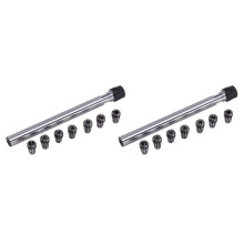 2X C10 Er8A 100L Suporte de Mandril de Pinça + 14Pcs Conjunto de Pinça de Mola de Precisão Er8