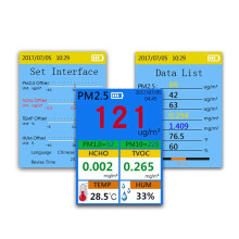 2X 9 in 1 Air Quality Monitor Indoor Outdoor PM2.5, PM1.0, PM10, HCHO, Detector Tester Temperature and Humidity Sensor
