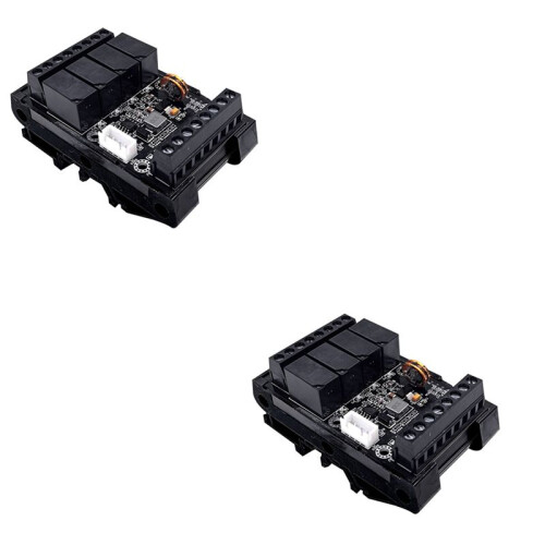 2X FX1N-10MR PLC Industrial Control Board+Case PLC Module Analog Input/Output Programmable Delay Relay Module