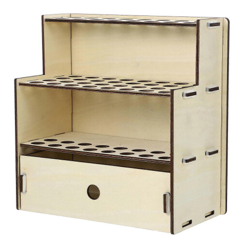 Craft Marker Storage Rack Brush Stand Office Organization Beige Rectangular Modern 1Pcs 1