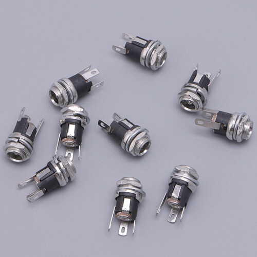 20Pcs  Power Supply Jack Socket Female Panel Mount Connector 5.5X2.1mm New 1