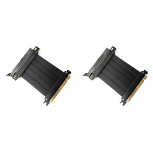 2X Full Speed PCI-E 4.0 16X Grafische Kaart Verlengkabel Adapterkaart Uitbreidingspoort 180 Graden 10 cm Kabel