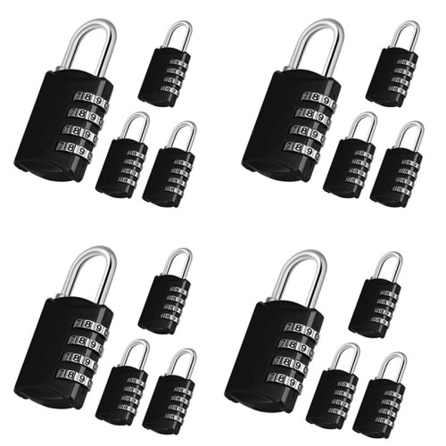 Combination-Padlock 4-Digit-Gym-Locker-Lock - 16 PCS Resettable Combo Lock for Toolbox School Employee Locker