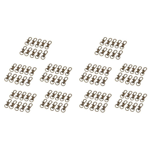 100pcs Metal Clasp Swivel Trigger Clips Snap Hooks Key Ring Bags DIY  Copper 1