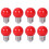 8X E27 3W 6 SMD LED  Saving Globe Bulb Light Lamp AC 110-240V, Red 1