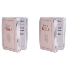 2X Oreiller la Bible Foi, Oreiller la Bible en Peluche qui S'Ouvre, Oreiller la Sainte Bible, Oreiller la Sainte Bible, Oreiller en Forme Verset la