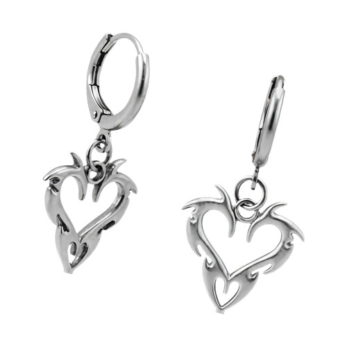 Punk Heart Ear Dangle Multifunctional Gothic Ear Jewelry-1