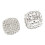 Schicke 2-teilige geflochtene Metallringe mit-Silber 1