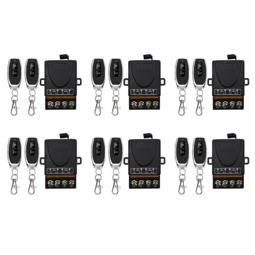 6X AC 220V 30A 1CH 433MHz Wireless Remote Control  RF Relay Receiver + Off/ Transmitter