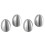 4 Pieces Stainless Steel Pepper Shaker Egg Shaped Salt Shaker Set Kitchen Tool 1