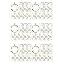 120 Stück zu Öffnende Goldene Vorhang Ringe Öffnen und Schließen Von Rostfreien Metall Vorhang Schlaufen mit Öse für Haken Stifte (1,5 Zoll)