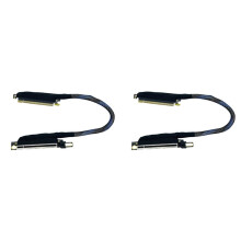 2X PCIE 5.0 X16 Card Extension Cable Silver-Plated PCI-E GEN5 64GT/S Adapter 60CM