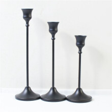 Taper Candle Holders Black Candlestick Set of 12 Candle Stick Long Holder for Fireplace Dining Table Home Decoration