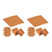 400Pcs Roof Tiles Building Set Miniature Tiles Dollhouse Shingles Fake Tile Landscape Kitchen Garden Accessories