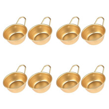 8PCS Makgeolli Bowls Aluminum Korean Traditional Bowls for Korean Rice Wine