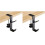 2 Piece Adjustable Table Side Hook, Gaming Headset Table Hanger Backpack Storage, Hook Stand Without Drilling,Black 1