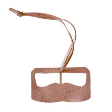 Geometrische brilvormige PU lederen sleutelhanger charme-Roze