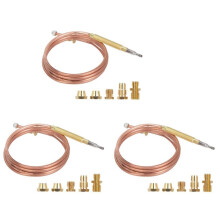 3X Universal Gas Stove Thermocouple with 15Pcs Nuts Heating Gas Burner Replacement Thermocouple Adaptor