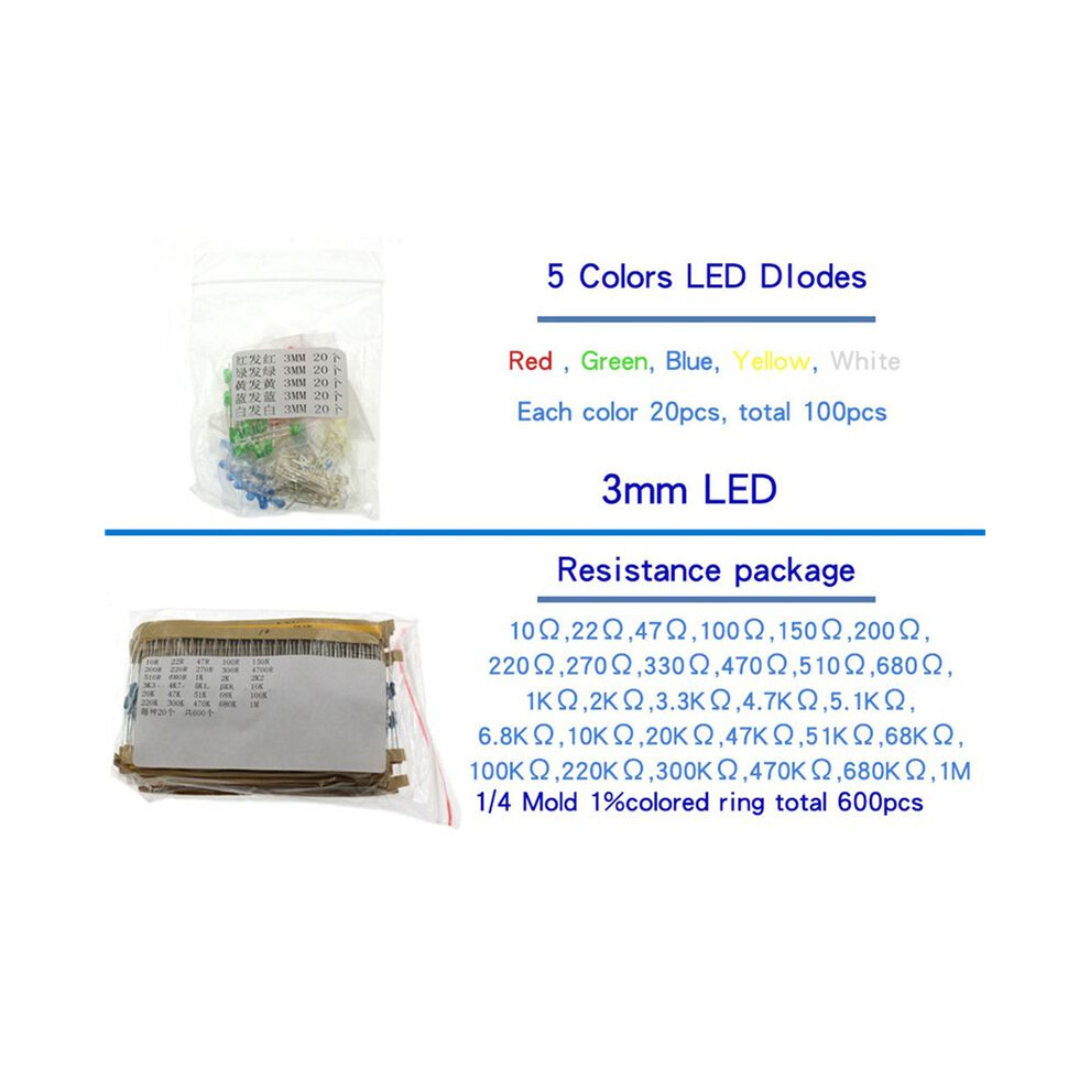 2780Pcs 6 Kinds Of Components Package Resistor Package Electrolytic Capacitor Package Diodes Electrolytic Capacitor 4711405930156