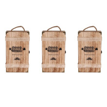 3X Weinlese-Holz 2 Rotwein-Flaschen-Kasten-Träger-Kisten-Kasten-Speicher, Der Anzeigen-Halter-Geburtstagsfeier-Weihnachtsgeschenk Trägt