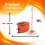 MACROMAX FORCE Spin Mop Bucket Pedal Microfiber 8