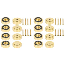 16 Stuks Messing Snijplankvoetjes met Antislip Pads - 1,18 X 0,39 Inch Antislip Gouden Potenset voor Meubels