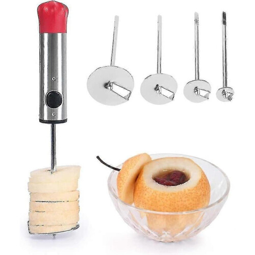 Veggie Drill, Vegetable Corer And Spiralizer Stainless Steel Drill Fruit Corer, 4 Sizes Drill 1