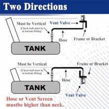 2Pcs Remote Mount Vent Valve for Fuel Tanks, Tank Vent Replacement Part, 5/16Inch Barb Size, Detachable