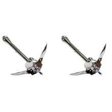 2X Inflatable Boat 316 Stainless Steel Iron Metal Anchor for Boat Kayak Dinghy Raft Fishing Boat Kayak 0.7Kg