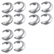 12 Stuks Auto-Interieur Deurgreep Cover Handvat Rozet voor Tiida 2005-2010 1.6 LIVINA NV200 Geniss Zilver Grijs