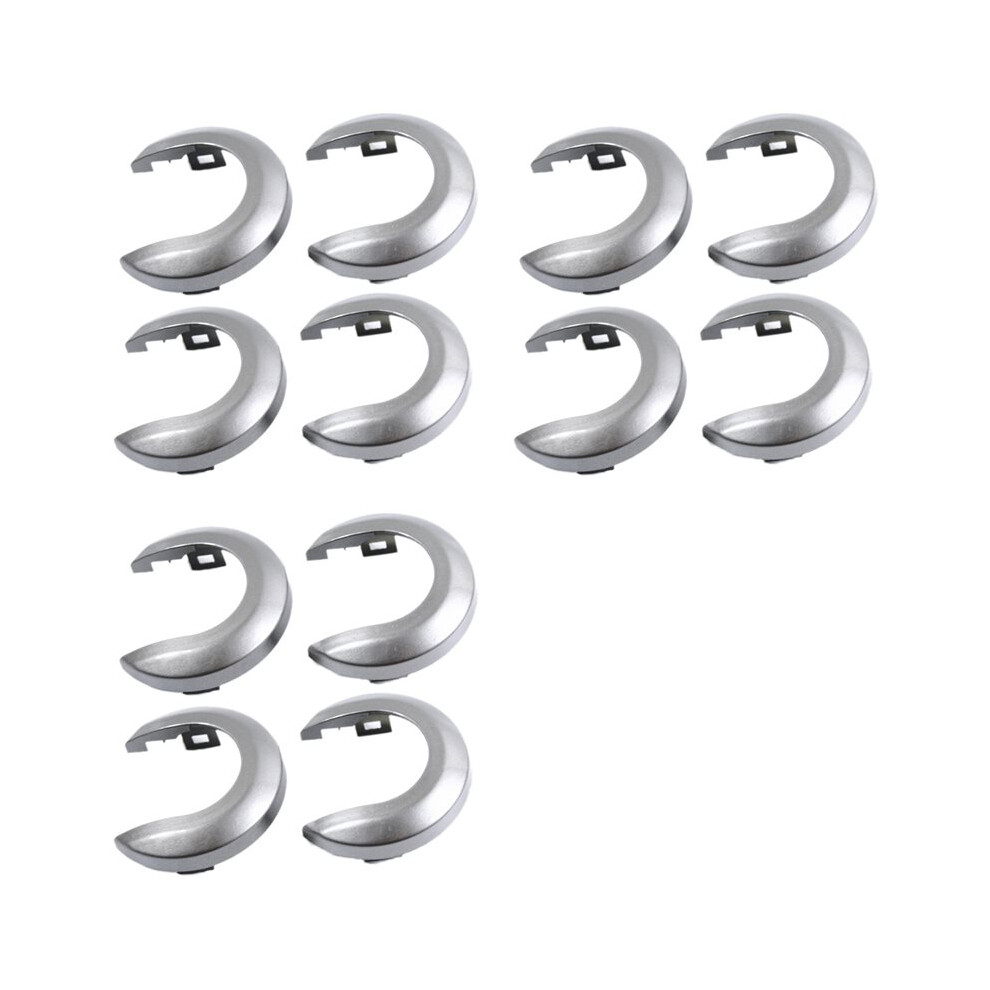 12Pcs Car Interior Door Handle Cover Handle Escutcheon For Tiida 2005-2010 1.6 Livina Nv200 Geniss Silver/Gray 6031735433355