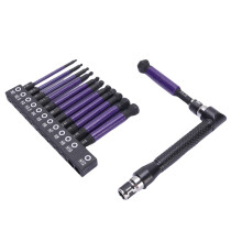 12 Stück Kugelkopf-Sechskant-Bits 2-12mm 1/4-Zoll-Schaft Lila