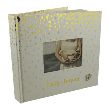 Bambino Gold Dots Photo Album Holds 50 6x4" Prints - Baby Shower