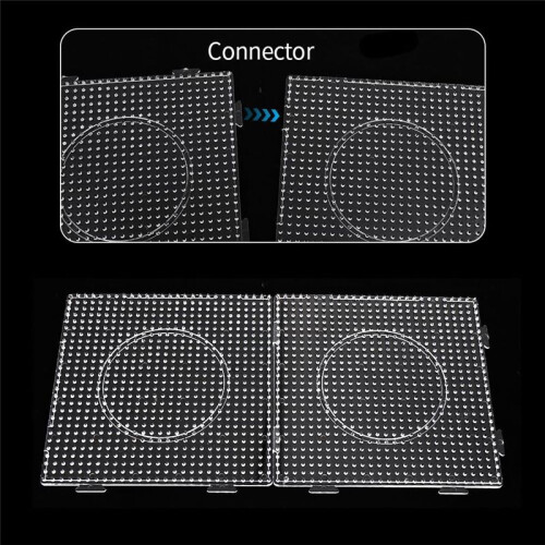 Fuse Beads Pegboards, Large Plastic Bead Pegboard, Square Peg Fuse Melty Beads Boards Kit for DIY  Beads 1