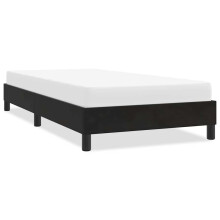 vidaXL sengestel uden madras, sort, 100x210 cm, fløjl