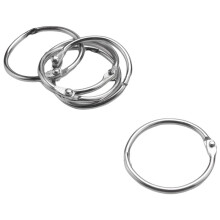 100 Pcs Metal 1.2 Inch Loose Leaf Rings Binder Keyrings for Scrapbooking Book