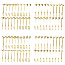 80Pcs Stainless Steel Flatware Fruit Fork Dinnerware Appetizer Snack Dessert Fork Kitchen Tableware Leaf Shape