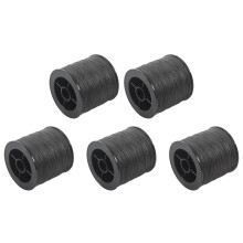 5pcs 500M 50LB Colorful 4 Strands Multifilament PE Braid Fishing (Black)