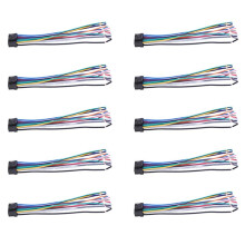 10X Car Cd Radio Audio Stereo Standard Harness Connector Wire Adapter Plug Cable for 9887