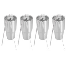 4X Edelstahl Becher mit Deckel Stroh 30 Unzen Doppel Wandige Isolier Vakuumflasche Bier Tasse Vacuum flask Kanne Kaffee Trinken