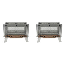 2X BrûLeur D'Encens de Camping en Plein Air PoêLe à Bois Support D'AromathéRapie PoêLe à Charbon en Acier Inoxydable pour Bureau à Domicile