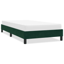 vidaXL sengestel uden madras mørkegrøn 100x210 cm fløjl