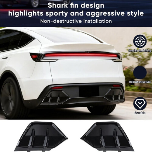 Rear Bumper Diffuser Lip for  Model Y Juniper 2025 2026 Rear Bumper Spoiler  Fin Performance Style Splitter 1