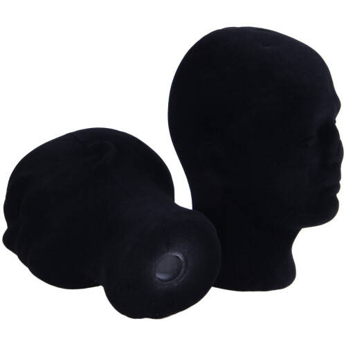 Polystyrene Black Foam Men Model Mannequin  Dummy Stand Shop Display Hat, 6 x BLACK 1