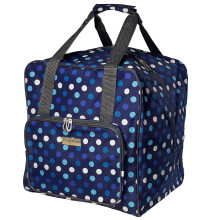Overlocker Bag Navy Polka 38 x 35.5 x 33 cm, Sew Stylish PT650-NAVY-POLKA