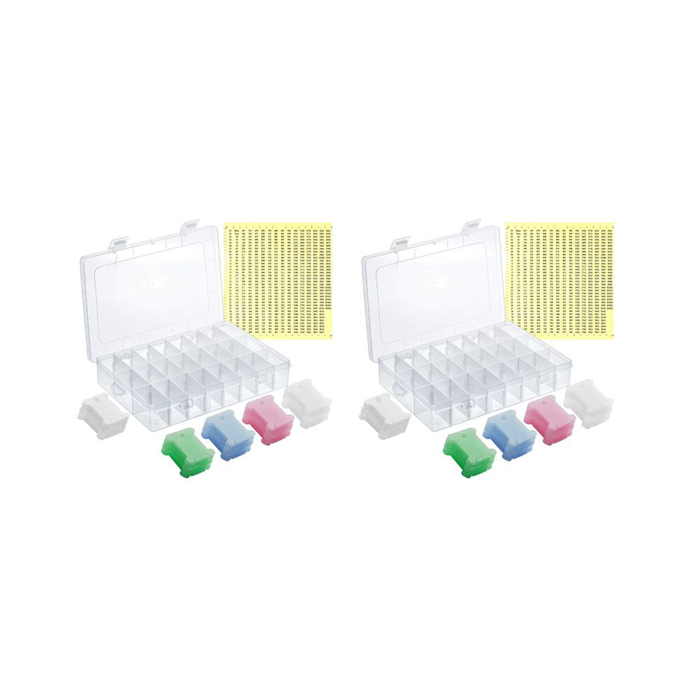 304Pcs Stitch Accessories Including Embroidery Thread Bobbins Stitch Organizer Box And Floss Number Sticker 6032638190581