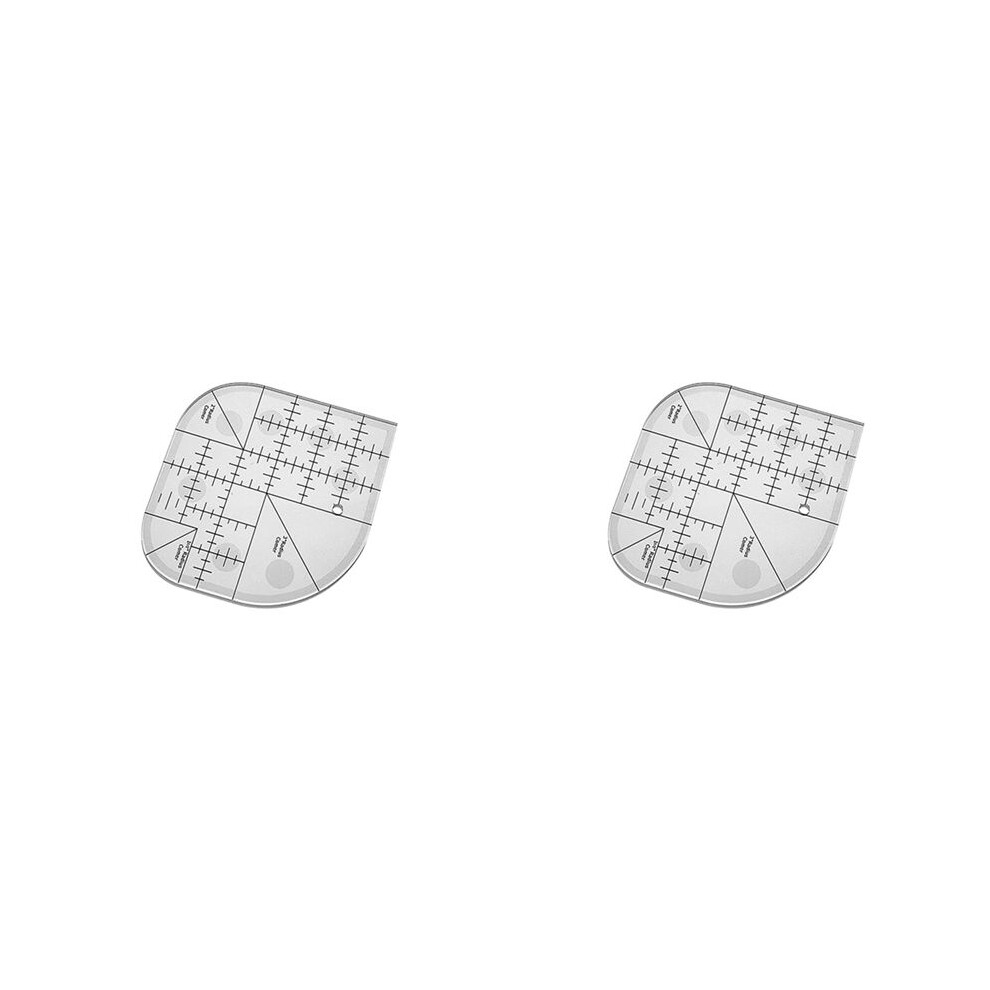2X Curved Corner Cutter Quilt Ruler, Sewing Patchwork Ruler Sewing Template Patchwork Tool,Diy Sewing Supplies 4713943083134