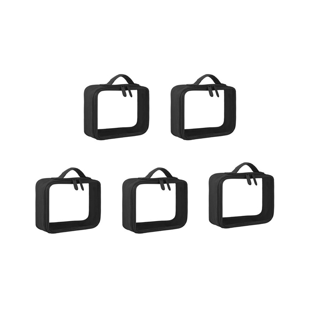 5X Travel Clear Makeup Bag Organizer Transparent Pvc Beautician Cosmetic Bags Beauty Toiletry Bag Make  Pouch Wash Bag
